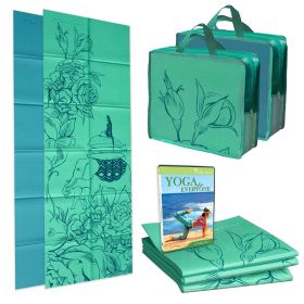 FOLDING YOGA MAT KIT (Phtalate-Free Folding Mat, Tote & DVD)