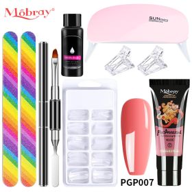 Manicure Set Poly Extension Nail KitGel Nails CompleteKit Gel For Extension Semi PermanentUV Varnish Kit Nail Tools Sets (Type: M-ZH19-7)