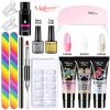 Nail set with nail lampNail dryerNail drilling machineNail setPoly nail gel setPolishing setSoaking manicure tool setGel